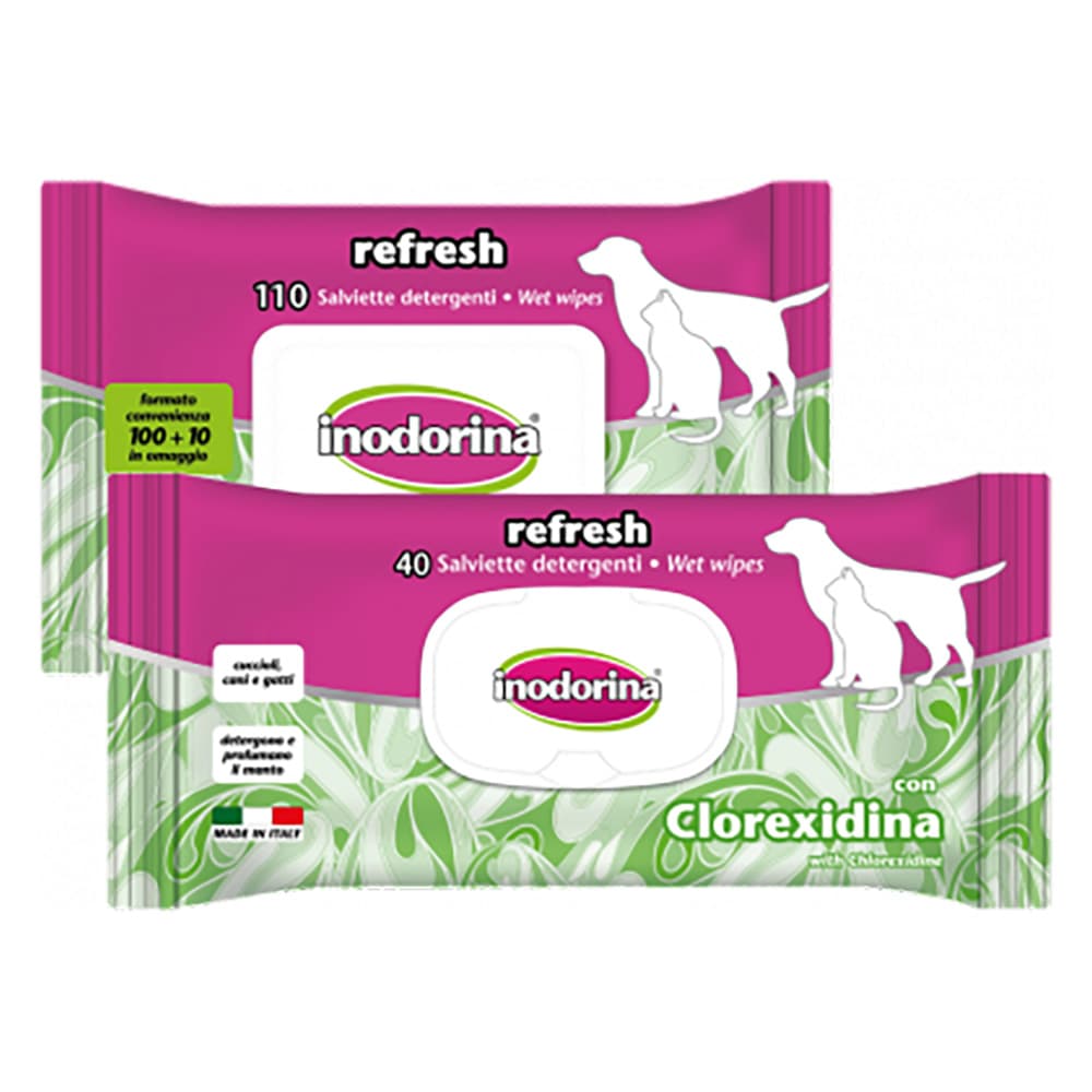 Inodorina Klooriheksidiinipyyhkeet koirille 6x40kpl