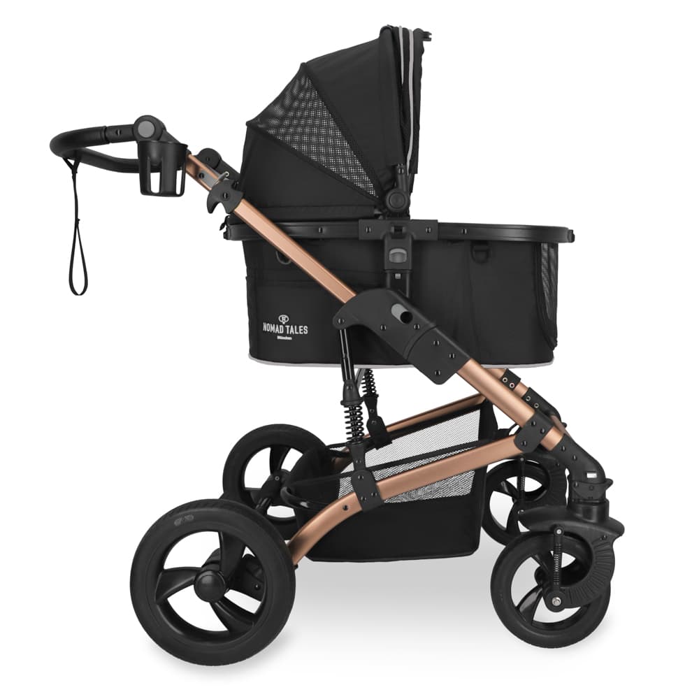 Nomad Tales Calma Pet Stroller, rose gold alle 15 kg painavalle koiralle