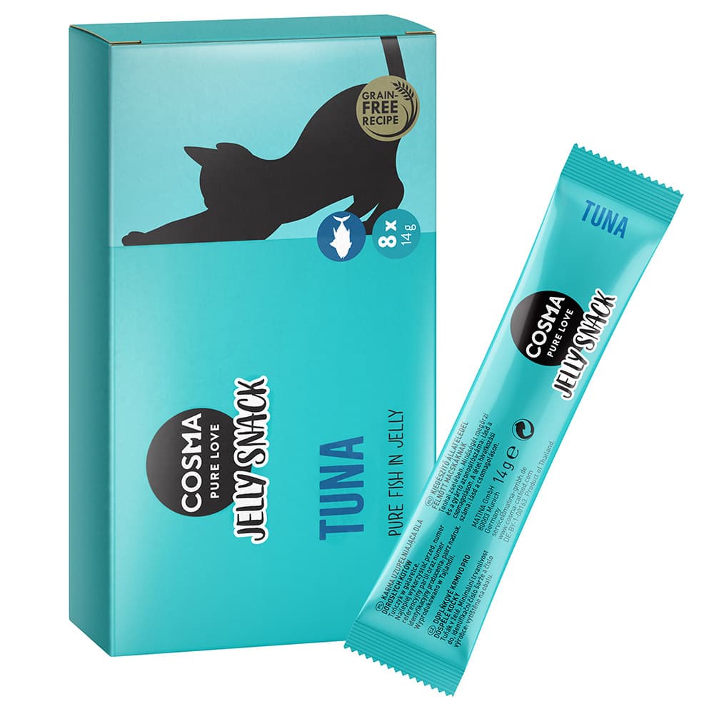 24x14g tonnikala Jelly Snack Cosma kissanherkut