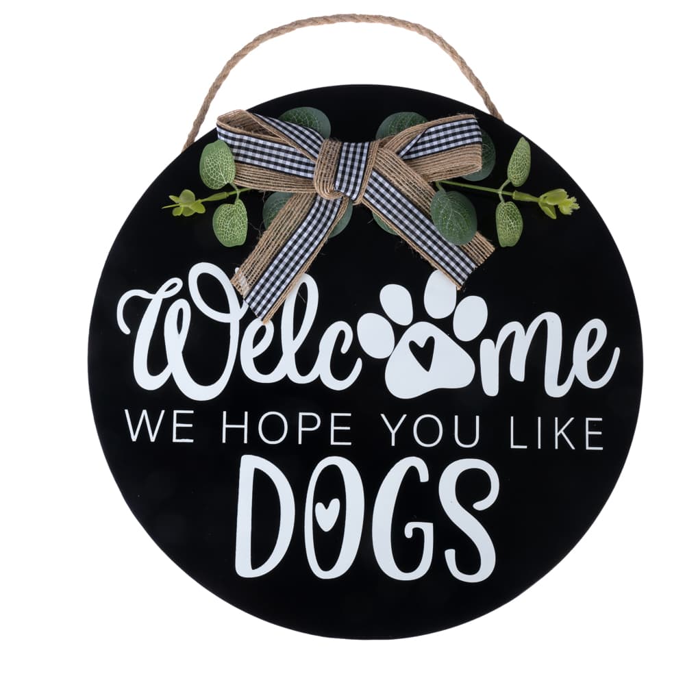 TIAKI "Welcome - We Hope You Like Dogs"  -ovikyltti koirien ystäville