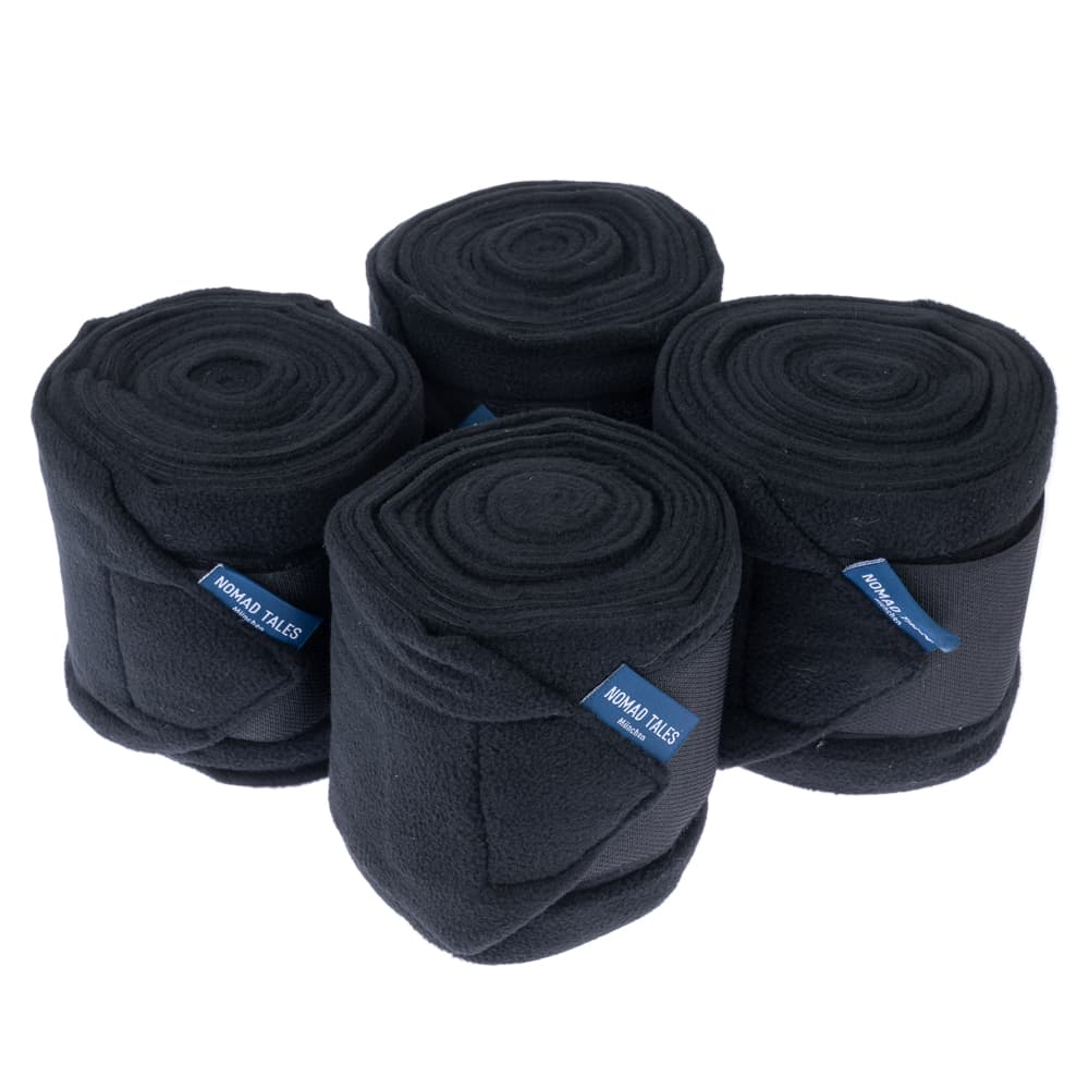 Nomad Tales -fleecepintelit musta full (4 kpl) hevonen