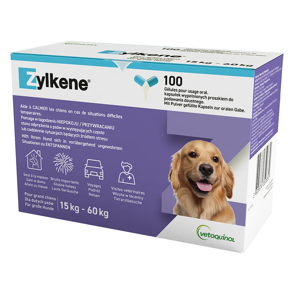 450 mg Zylkene-kapselit  yli 30kg  painaville koirille 2x100 kpl