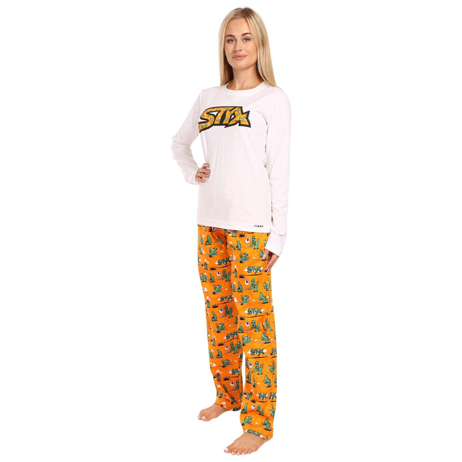 Styx Naisten pyjama kaktukset (PDD1351) M