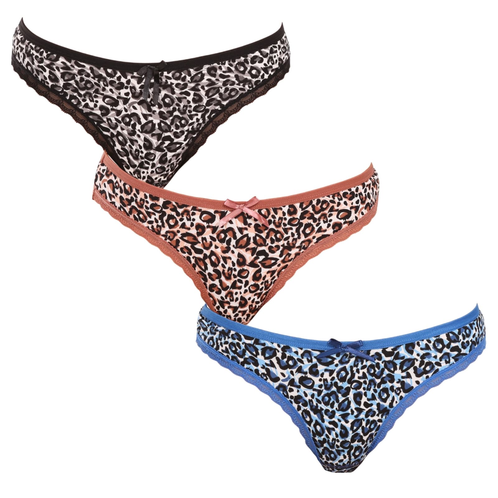 3PACK naisten stringit Fine nainen monivärinen (808-A) L