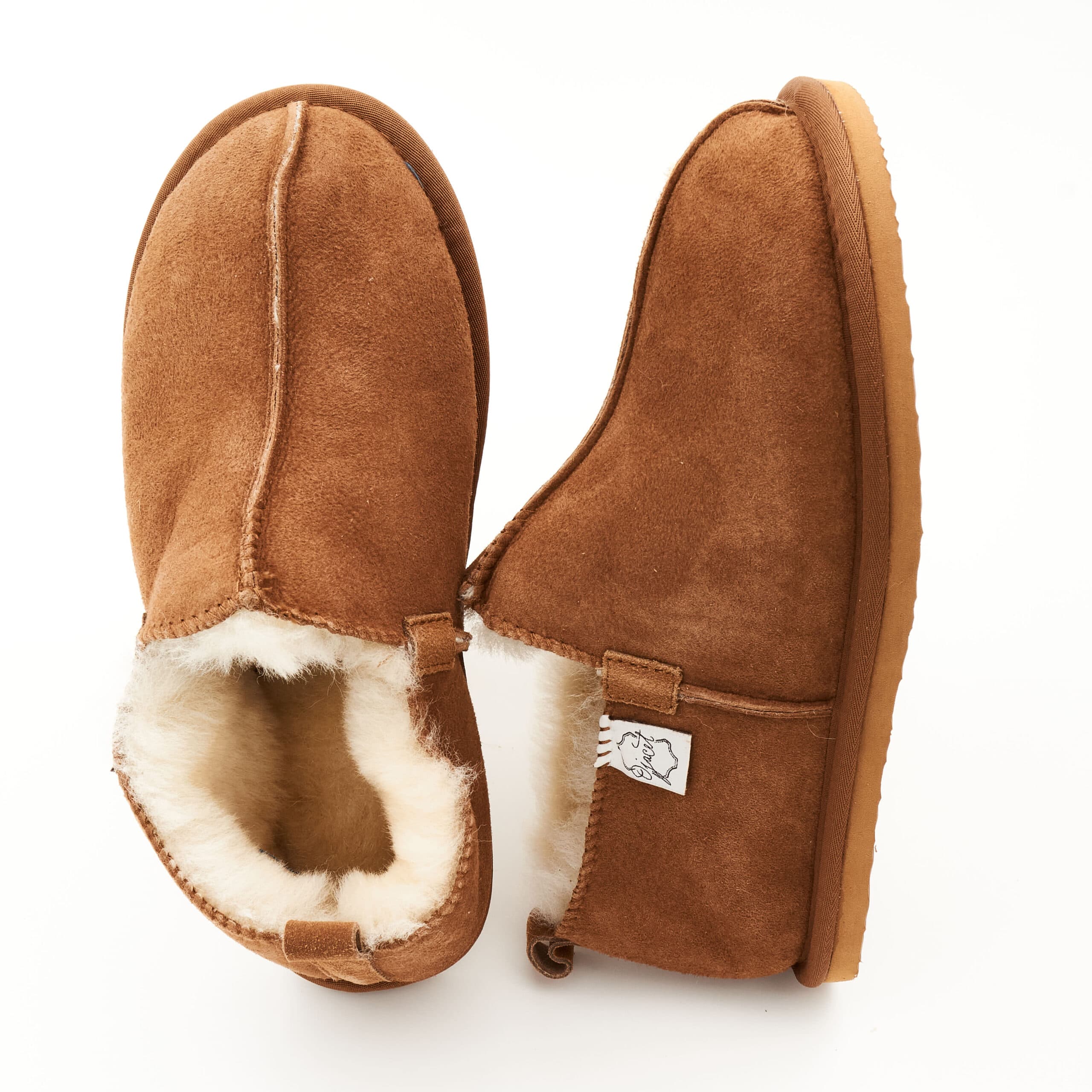 Sheep fur shoes, brown 46