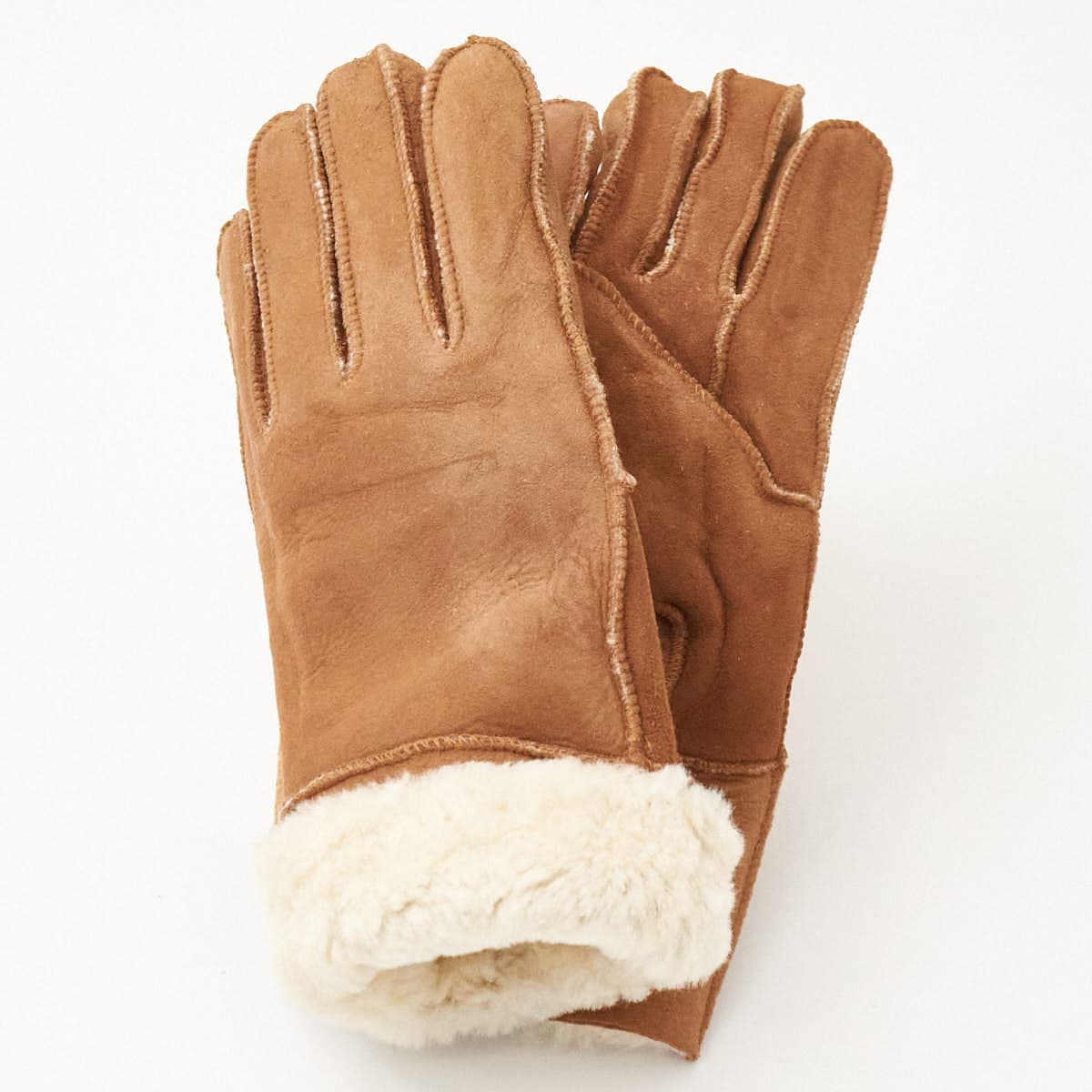 Women's sheepskin glove, camel 7