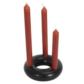 Kynttilänjalat, kynttiläpurkit The home deco factory  SUPPORT 3 BOUGIES NOIR M24  Yksi Koko