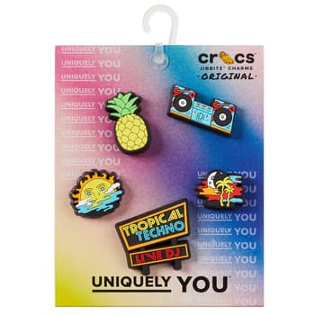 Kenkätarvikkeet Crocs  JIBBITZ TROPICAL TECHNO DJ 5 PACK  Yksi Koko