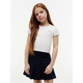 T-paidat & Poolot Tommy Hilfiger  Essential Rib Top Ss  8 vuotta