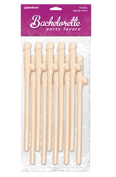 Pipedream Bachelorette Party Favors Dicky Sipping Straws Fle Penispillit view 2