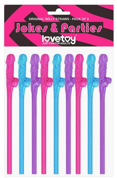 Lovetoy Original Willy Straws Multicolor Penispillit