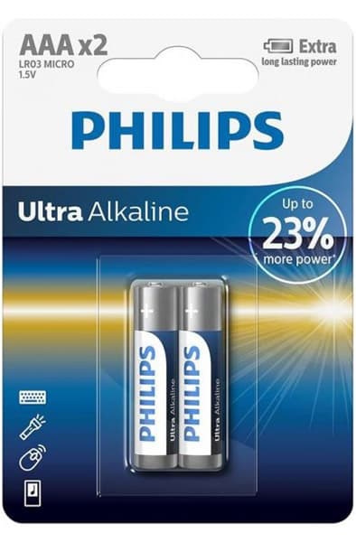 Philips Ultra Alkaline AAA 2-pack Patterit AAA view 2