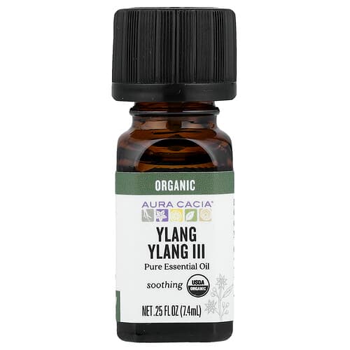 Aura Cacia, Puhdas eteerinen öljy, luomu ylang-ylang III, 7,4 ml
