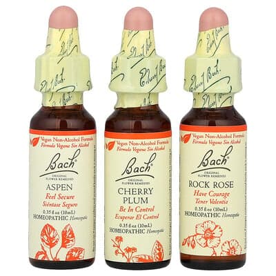 Bach, Alkuperäiset kukkalääkkeet, rohkeuspakkaus, Älä pelkää enää, 3 pipettiä, 10 ml / kpl