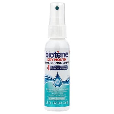 Biotene Dental Products, Kosteuttava suihke kuivalle suulle, hellävarainen minttu, 44,3 ml