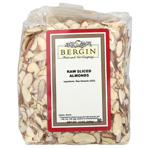 Bergin Fruit and Nut Company, Raakoja manteliviipaleita, 340 g