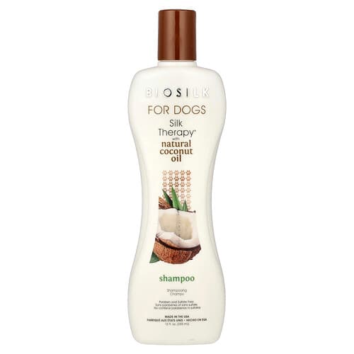 Biosilk, Silky Therapy® -shampoo luonnollisella kookosöljyllä, koirille, 355 ml