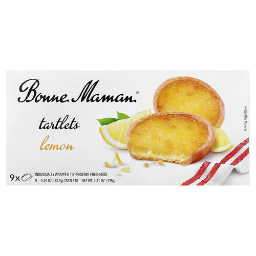 Bonne Maman, Tartletit, sitruuna, 9 tartletia, 13,9 g/kpl