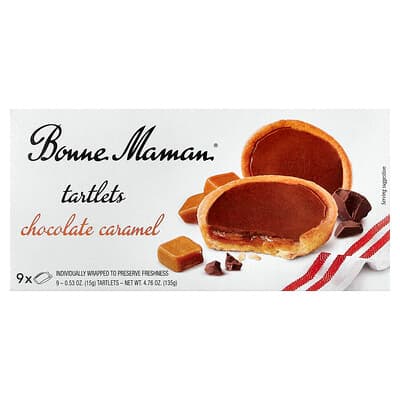 Bonne Maman, Tartletit, suklaakaramelli, 9 tartletia, 15 g/kpl