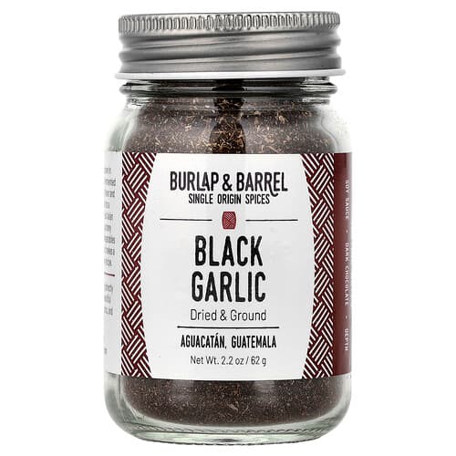 Burlap & Barrel, Mustavalkosipuli, kuivattu ja jauhettu, 62 g