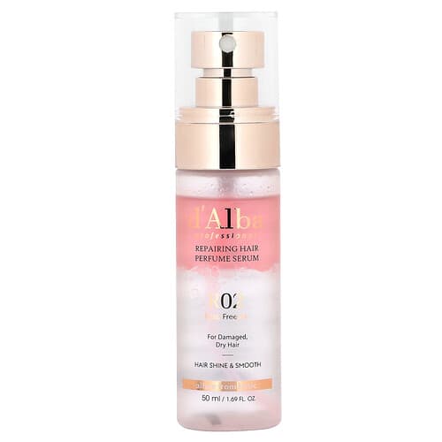 d'Alba, Ammattimainen, korjaava hiusparfyymiseerumi, R02 Ruusu ja freesia, 50 ml