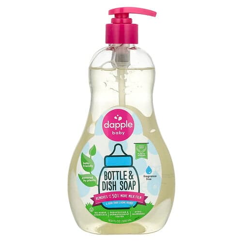 Dapple Baby, Pullo- ja astianpesuaine, hajusteeton, 500 ml
