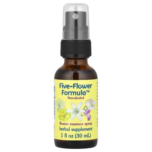 Flower Essence Services, Five-Flower Formula™, kukkauute-suihke, alkoholiton, 30 ml