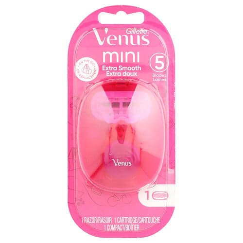 Gillette, Venus, Minihöylä, Extra Smooth, 1 Höylä, 1 Patruuna, 1 Kompakti