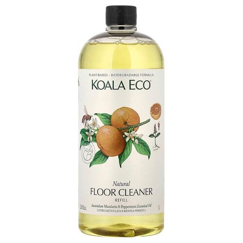 Koala Eco, Luonnollinen lattianpuhdistusaine, täyttöpakkaus, australialainen mandariini- ja piparminttuöljy, 1 l