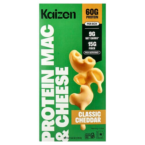 Kaizen, Proteiinimakaroni ja juusto, klassinen cheddar, 178 g