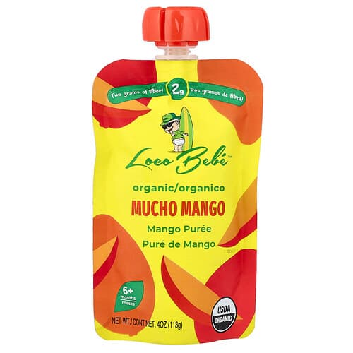 Loco Bebe, Luomu sose, 6+ kuukautta, Mucho Mango, 113 g