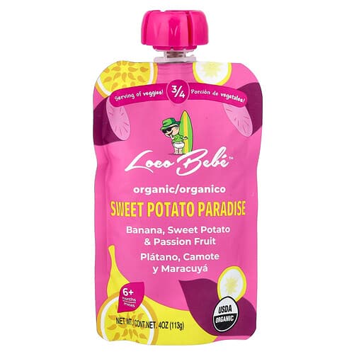 Loco Bebe, Luomusose, 6+ kuukautta, bataattiparatiisi, 4 unssia (113 g)