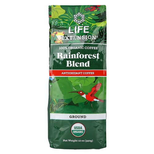 Life Extension, 100 % luomukahvia, sademetsäsekoitus, jauhettu, 340 g