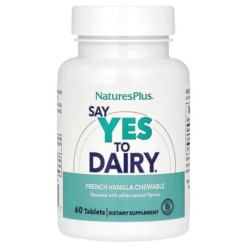 NaturesPlus, Sano kyllä maitotuotteille, ranskalainen vanilja, 60 tablettia