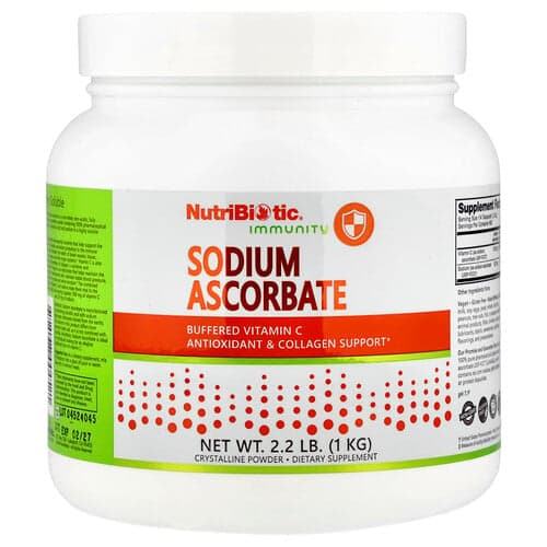 NutriBiotic, Immuniteetti, natriumaskorbaatti, kiteinen jauhe, 1 kg