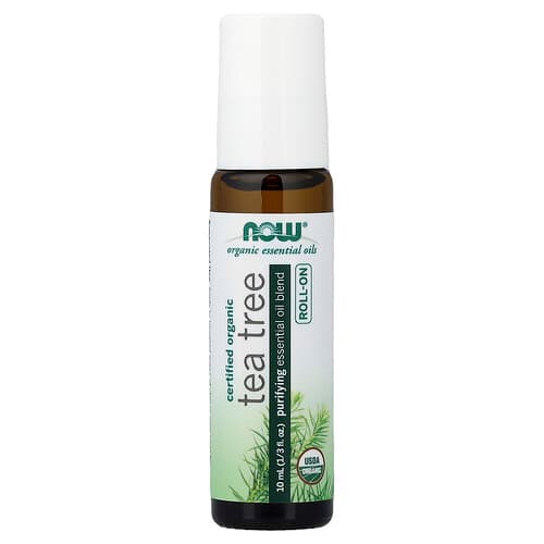NOW Foods, Orgaaniset eteeriset öljyt, teepuu roll-on, 10 ml