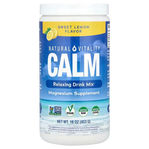Natural Vitality, CALM®, rentouttava juomasekoitus, makea sitruuna, 453 g