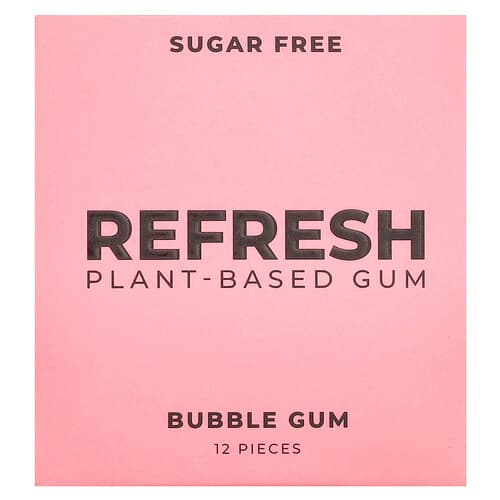 Refresh Gum, Kasvipohjainen purukumi, 12 kpl