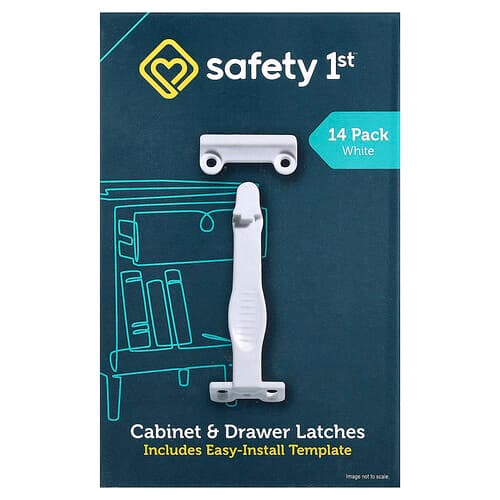 Safety 1st, Kaappi- ja laatikkosalvat, valkoinen, 14 kpl