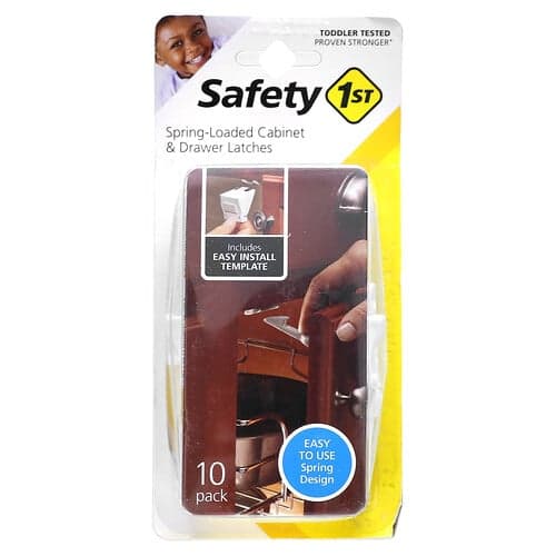 Safety 1st, Jousikuormitetut kaapin ja laatikon salvat, 10 kpl