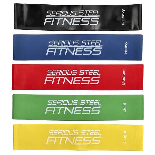 Serious Steel Fitness, 10 tuuman minisilmukkapakkaus, 5 kpl