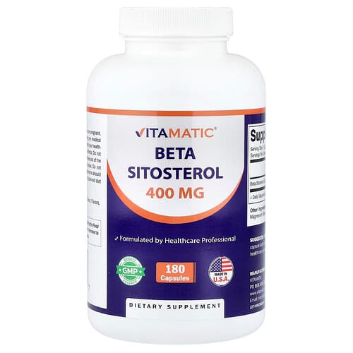 Vitamatic, Beetasitosteroli, 400 mg, 180 kapselia
