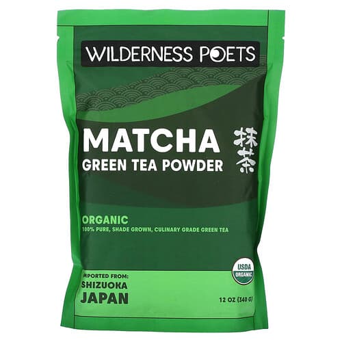 Wilderness Poets, Luomu matcha-vihreän teen jauhe, 340 g
