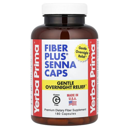 Yerba Prima, Fiber Plus® Senna-kapselit, 180 kapselia