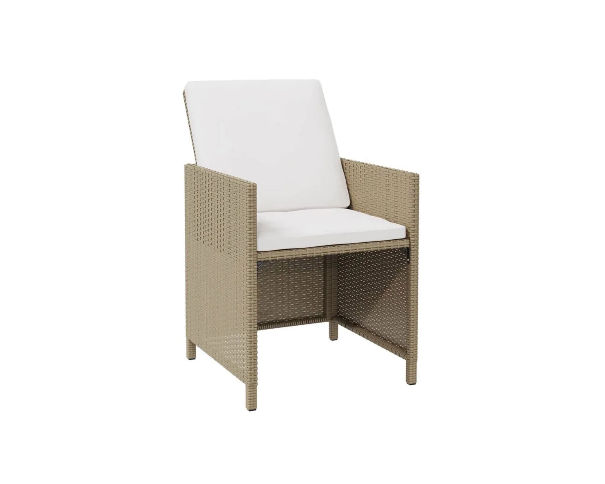 Terassituoli beige / valkoinen, 4 kpl setti