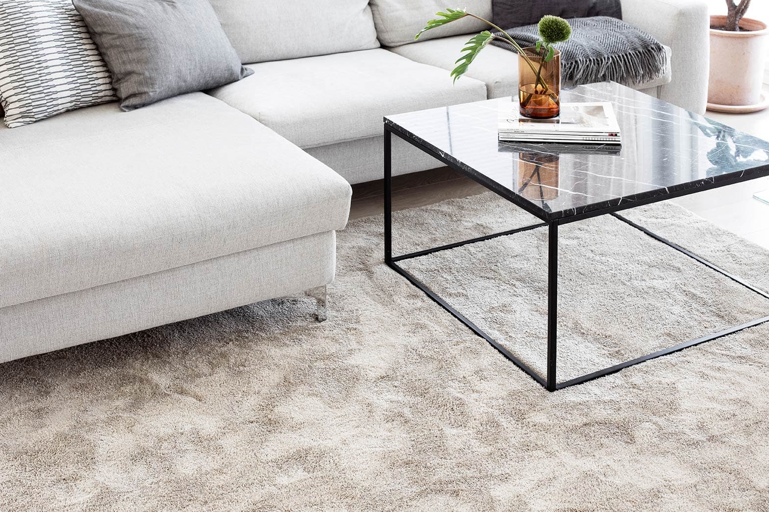 VM Carpet Silkkitie nukkamatto, 100% mikropolyesteri, Oma koko, beige view 2