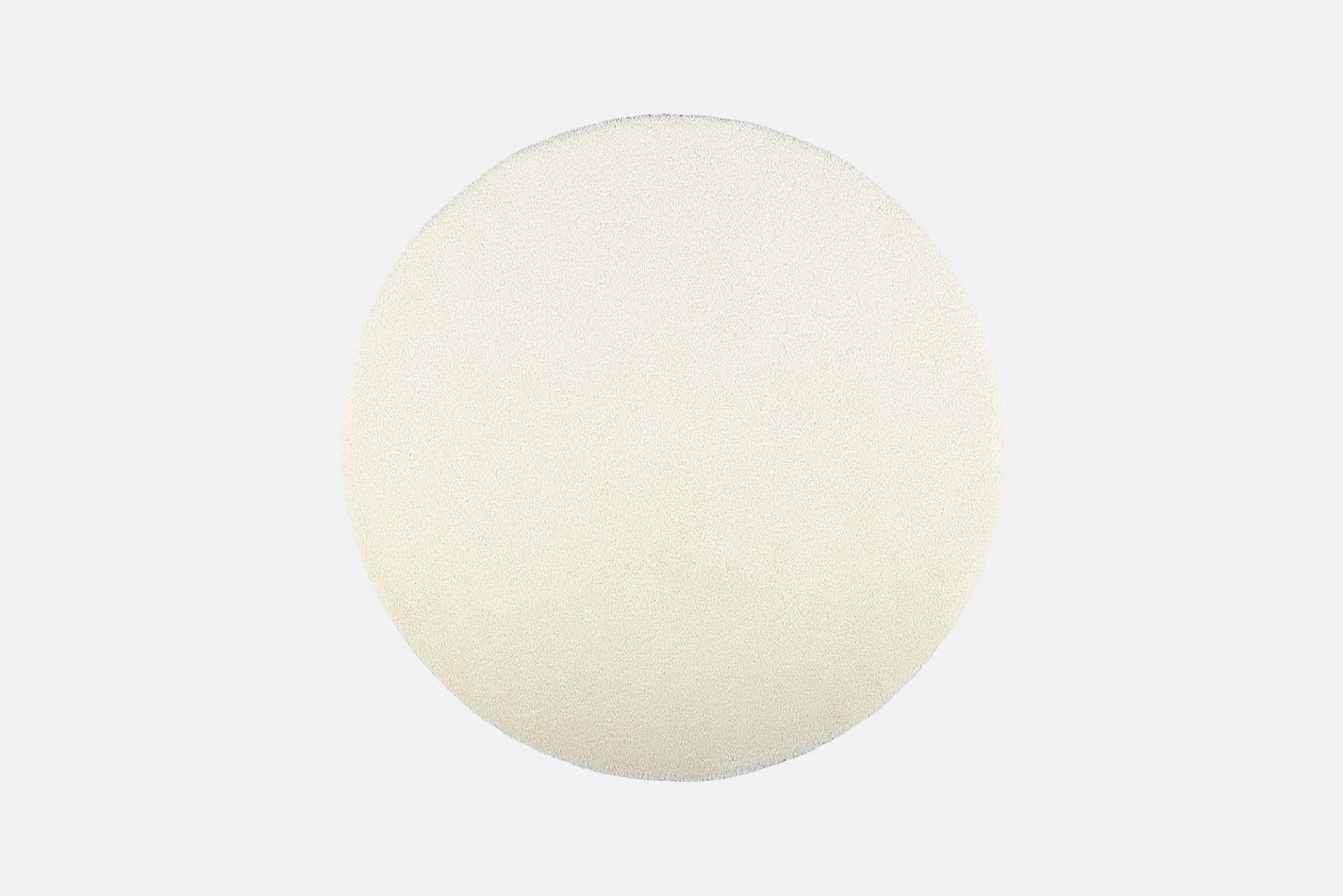 VM Carpet Silkkitie pyöreä nukkamatto, 100% mikropolyesteri, Ø133cm, valkoinen