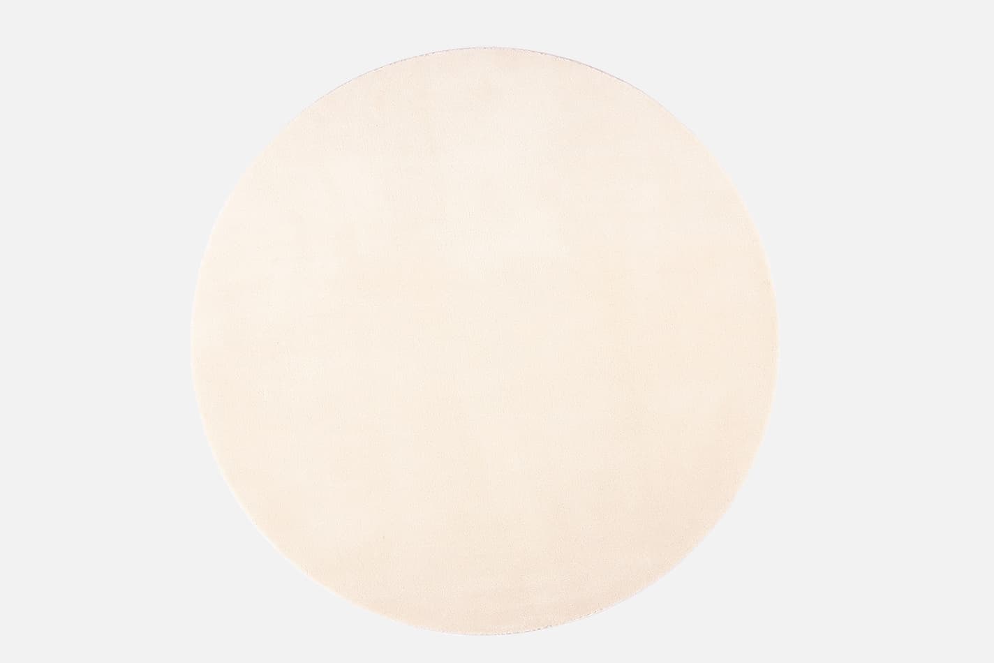 VM Carpet Puuteri pyöreä nukkamatto, 100% polyesteri, Ø200 cm, valkoinen
