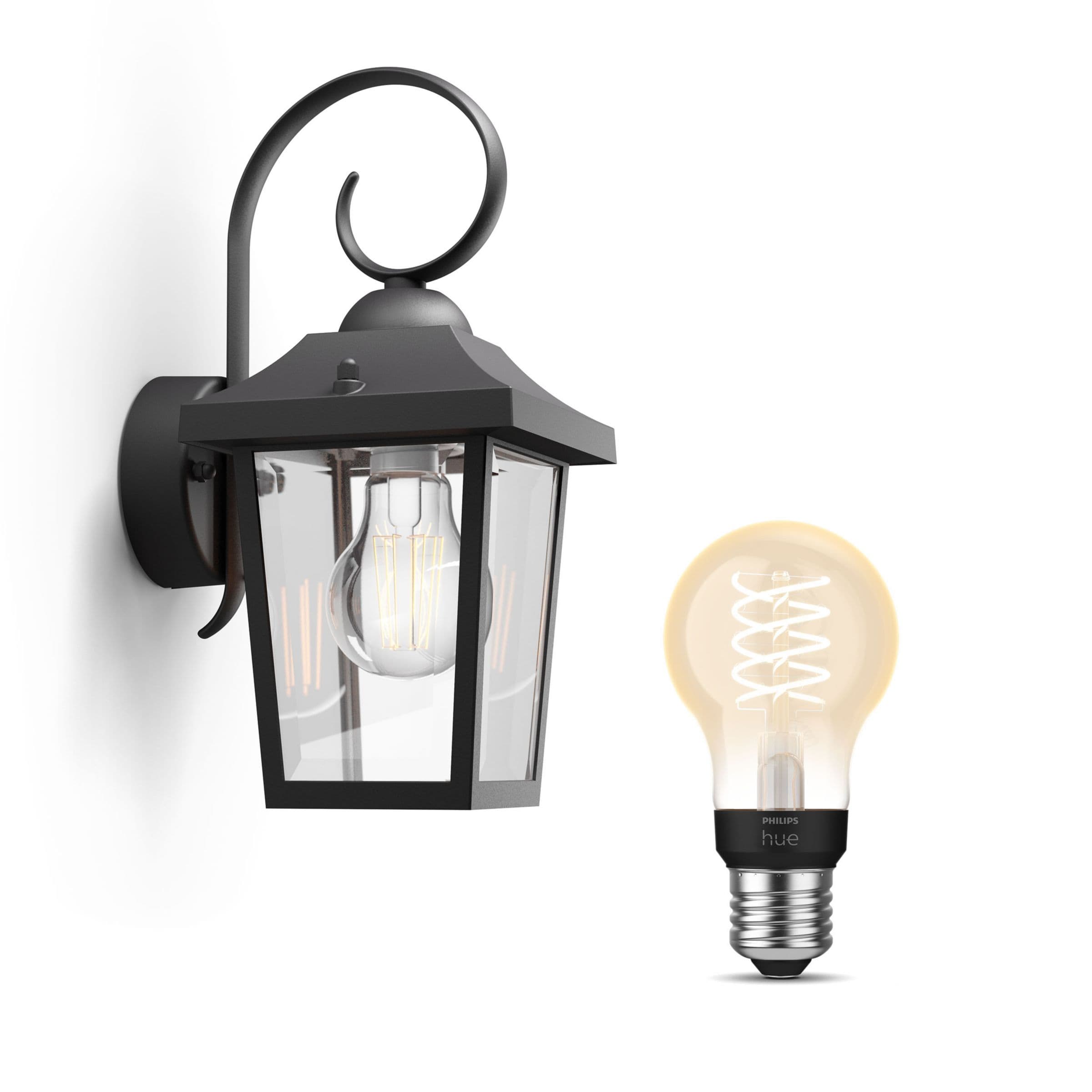 Philips Buzzard Seinävalaisin, Musta + White E27 -filamenttilamppu