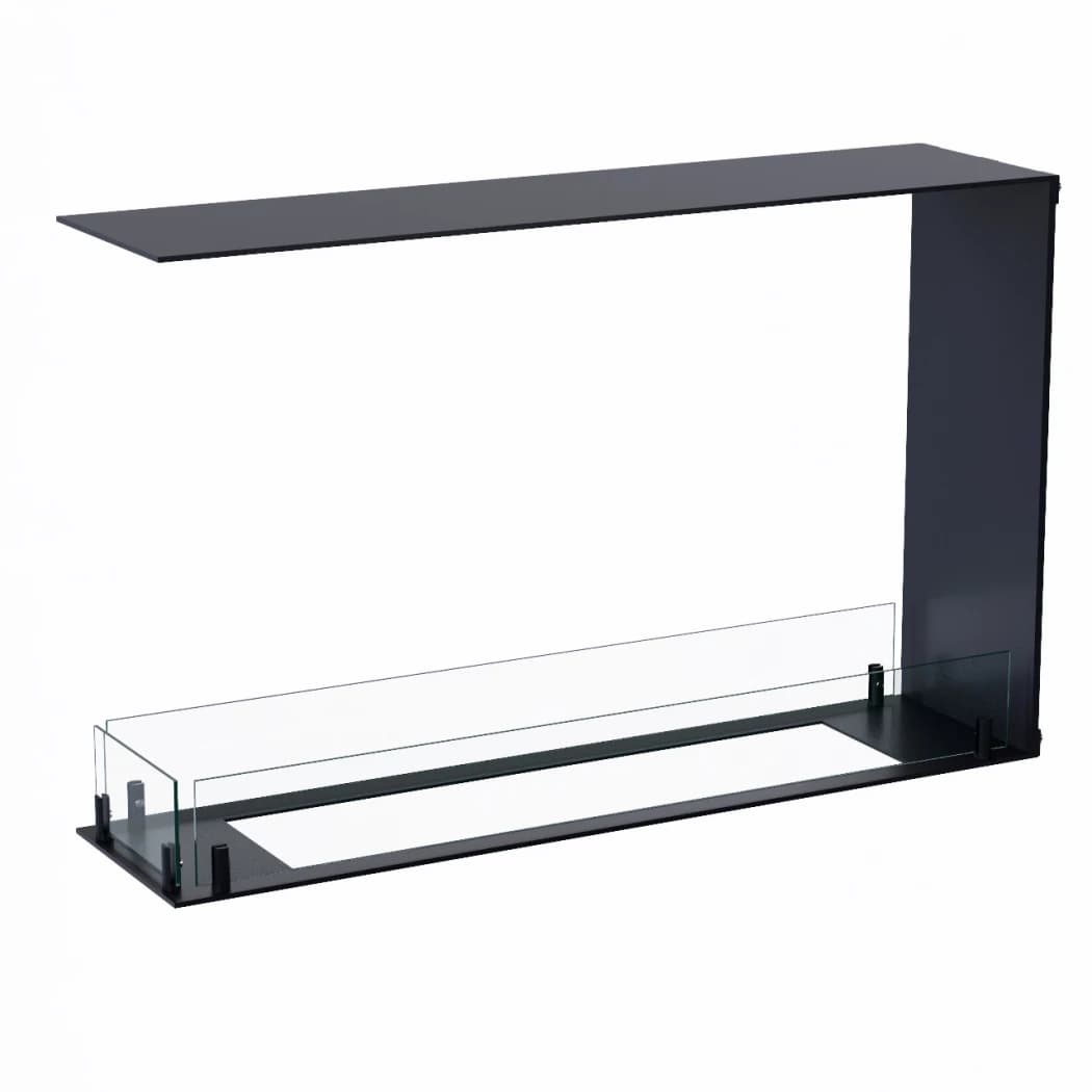 Foco Room Divider 800 Slim - Kapea, sisäänrakennettava biotakka tilanjakajana - 3-puoleinen liekkinäkymä - Helppo asennus